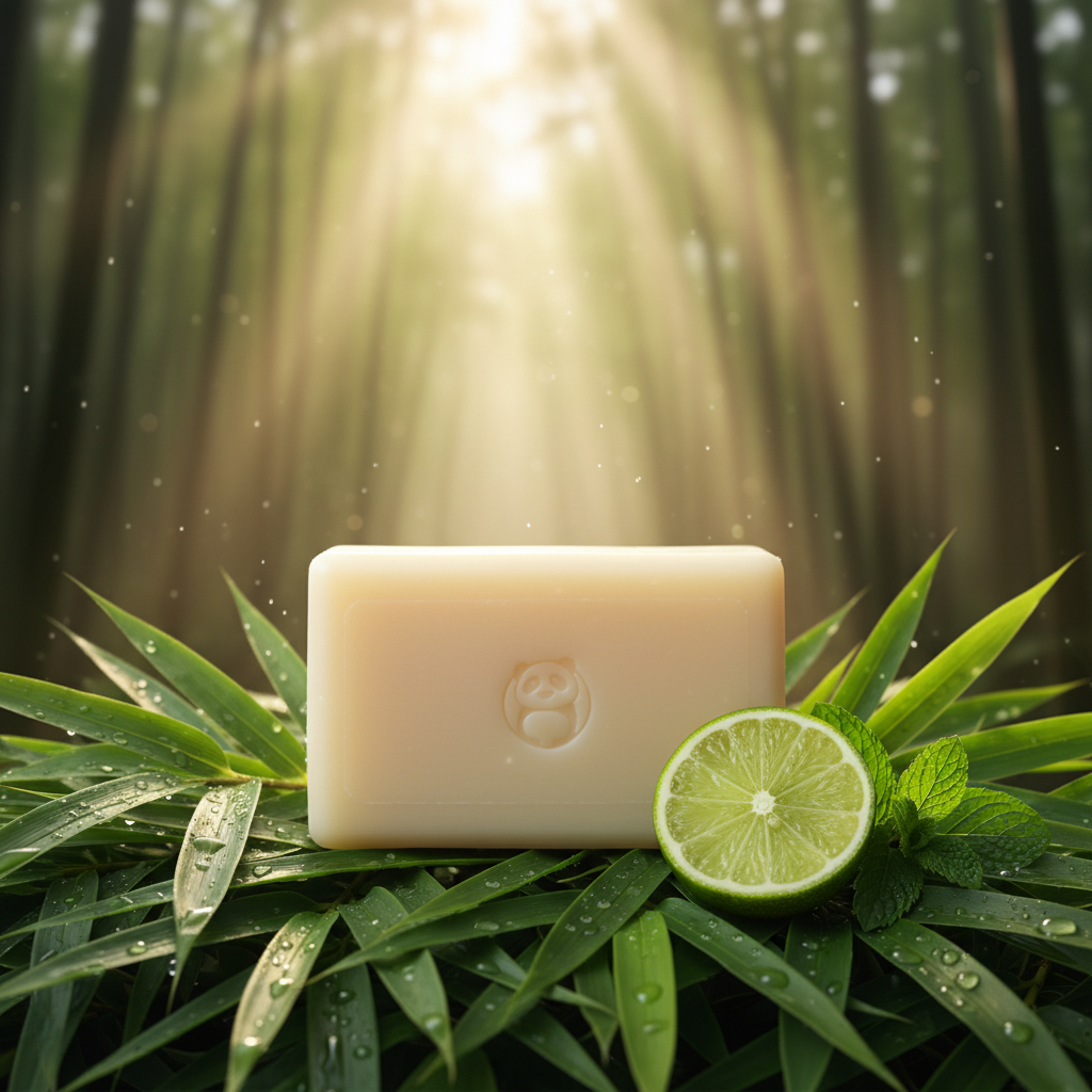 BAMBU Bambus Limette Minze Seife mit natürlichen Inhaltsstoffen.