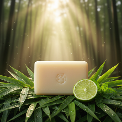 BAMBU Bambus Limette Minze Seife mit natürlichen Inhaltsstoffen.